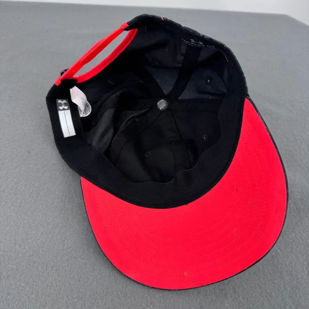 Under Armour Black Graphic Flat‎ Fit Youth Hat Adjustable One Size UA Flat Fit